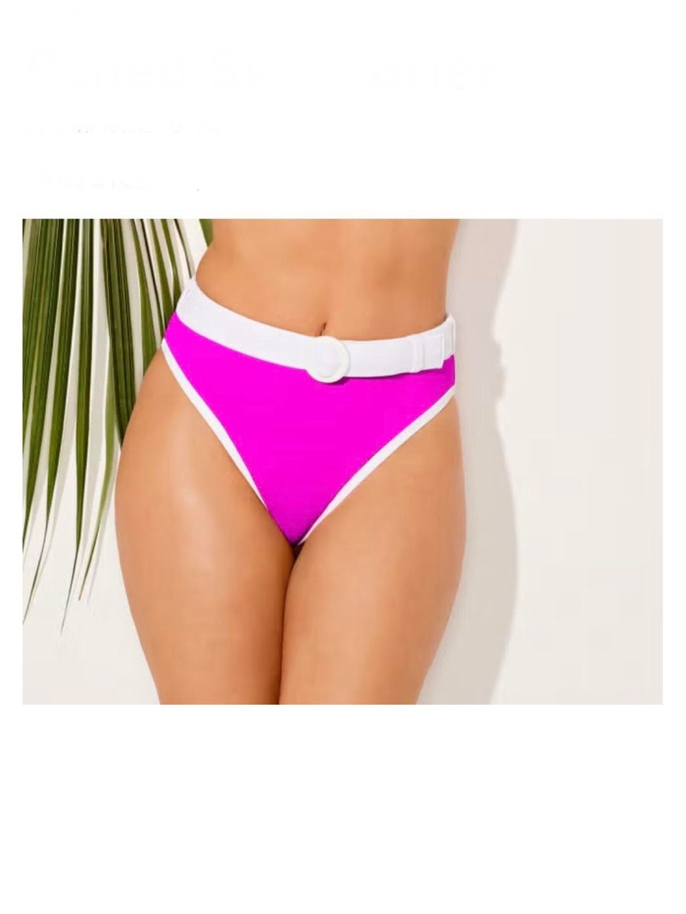 NEW hot pink belted Swimsuits For All swim bottoms 12